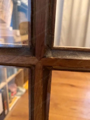 Biedermeier Vitrine Landhaus Bauernschrank Eiche Jugendstil Schrank Barock Stilmöbel Bild 5