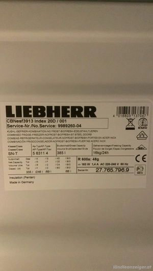 Kühlgefriergerät Liebherr Edelstahl Bild 3