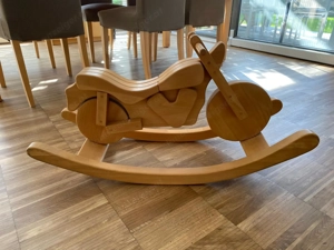 Schaukelpferd Motorrad Echtholz