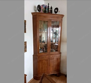Biedermeier Vitrine Eckvitrine Eibe Englische Möbel