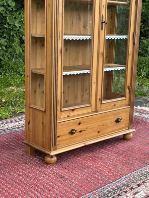 Gründerzeit Vitrine Bücherschrank Barock Biedermeier Jugendstil Wohnzimmerschrank  Bild 2