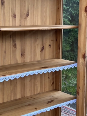 Gründerzeit Vitrine Bücherschrank Barock Biedermeier Jugendstil Wohnzimmerschrank  Bild 9