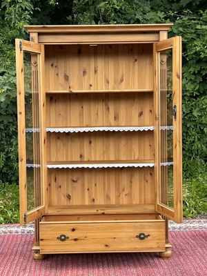 Gründerzeit Vitrine Bücherschrank Barock Biedermeier Jugendstil Wohnzimmerschrank  Bild 8