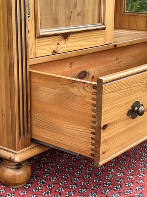 Gründerzeit Vitrine Bücherschrank Barock Biedermeier Jugendstil Wohnzimmerschrank  Bild 11