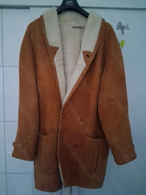 Velours Lederjacke mit Lammwolle Futter