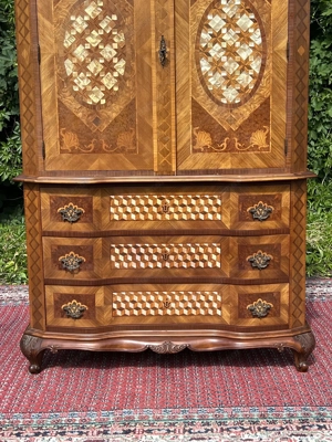 Barock Vitrine Rokoko Eckvitrine Eckschrank Biedermeier Gründerzeit Empire Schrank Bild 3