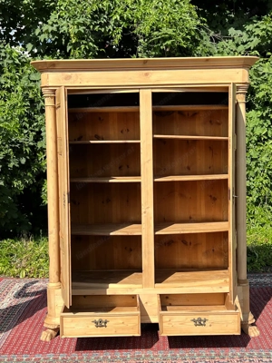 Biedermeier Schrank Barock Dielenschrank Kleiderschrank Bauernschrank Löwenfüße Kasten Bild 8
