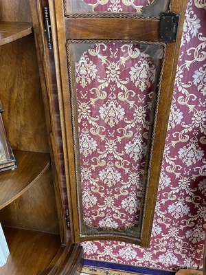 Biedermeier Eckschrank Vitrine Barock Nussbaum Louis XV Bild 10