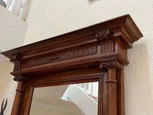 Gründerzeit Kommode Spiegel mit Konsole 1880 Nussbaum Garderobe Dielena  Bild 8