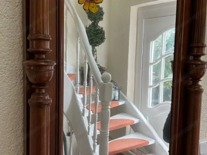 Gründerzeit Kommode Spiegel mit Konsole 1880 Nussbaum Garderobe Dielena  Bild 9