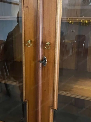 Biedermeier Vitrine Vitrinenschrank Landhaus Bauernschrank Eiche Gründerzeit Schrank Barock Louis XV Bild 8