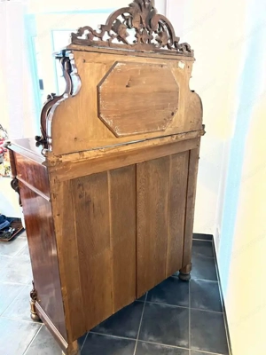 Biedermeier Vitrine Kommode Schrank Vertiko Gründerzeit Bauernschrank Nussbaum Barock Louis XV Empir Bild 9