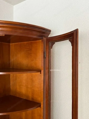 Biedermeier Vitrine Eckvitrine Schrank Gründerzeit Bauernschrank Nussbaum Barock Louis XV Empire Sti Bild 8