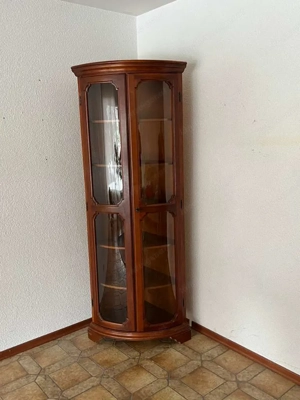 Biedermeier Vitrine Eckvitrine Schrank Gründerzeit Bauernschrank Nussbaum Barock Louis XV Empire Sti