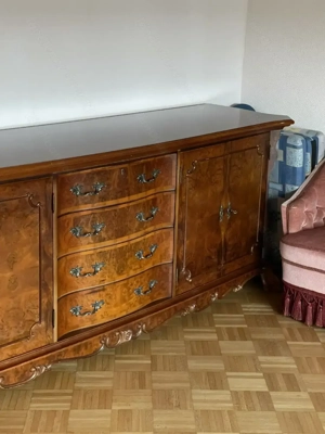 Barock Rokoko Kommode Sideboard Anrichte Nussbaum Herrenzimmer Bild 2
