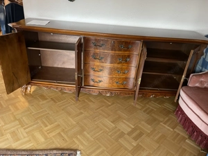 Barock Rokoko Kommode Sideboard Anrichte Nussbaum Herrenzimmer Bild 7