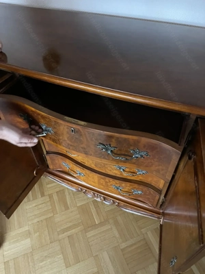 Barock Rokoko Kommode Sideboard Anrichte Nussbaum Herrenzimmer Bild 10