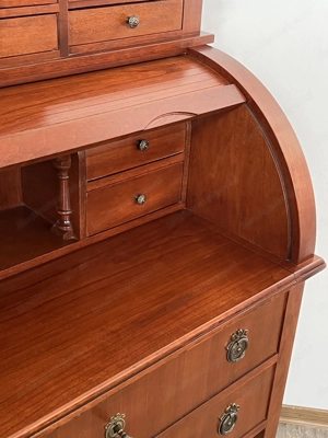 Biedermeier Sekretär Kirschbaum Zylindersekretär Stilmöbel Bild 7
