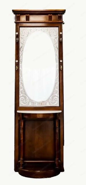 Garderobe Spiegel Kommode Gründerzeit Nussbaum Landhaus Vintage Bild 9