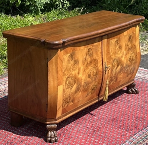 Barock Kommode Biedermeier Sideboard Louis XV Empire  Nussbaum Anrichte Herrenzimmer TV Schrank Stil Bild 2