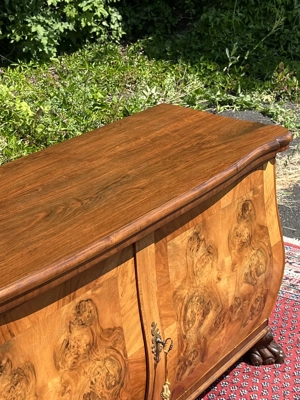 Barock Kommode Biedermeier Sideboard Louis XV Empire  Nussbaum Anrichte Herrenzimmer TV Schrank Stil Bild 6