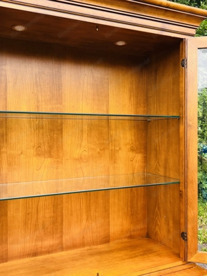 Biedermeier Vitrine Bücherschrank Barock Anrichte Buffet Kirschbaum Jugendstil Wohnzimmerschrank  Bild 8
