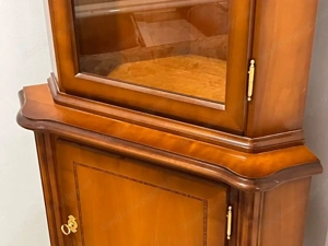 Biedermeier Vitrine Eckvitrine Kirschbaum Empire Stilmöbel Bild 3