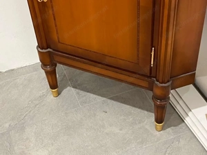 Biedermeier Vitrine Eckvitrine Kirschbaum Empire Stilmöbel Bild 2