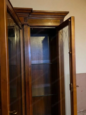 Vitrine Biedermeier Selva Landhaus Barock Geschirrschrank Nussbaum Schrank Buffet Vitrinenschranl Lo Bild 5