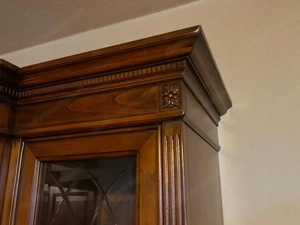 Vitrine Biedermeier Selva Landhaus Barock Geschirrschrank Nussbaum Schrank Buffet Vitrinenschranl Lo Bild 10
