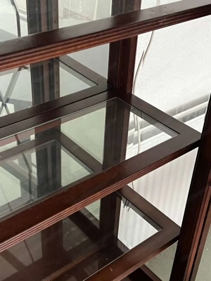 Biedermeier Vitrine Englische Möbel Bücherschrank Bookcase HELDENSE Mahagoni Bild 6