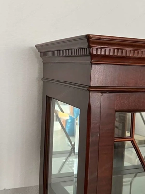 Biedermeier Vitrine Englische Möbel Bücherschrank Bookcase HELDENSE Mahagoni Bild 7