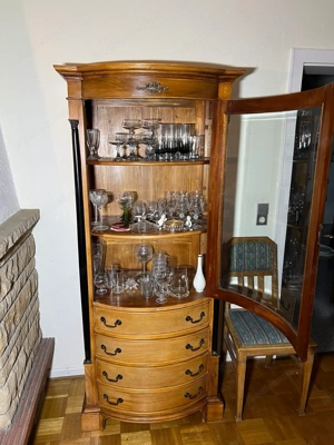 Biedermeier Vitrine Stilmöbel Massivholz Lieferung möglich Bild 6
