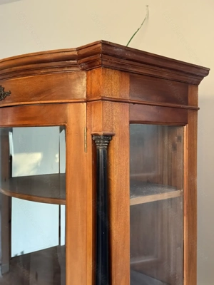 Biedermeier Vitrine Stilmöbel Massivholz Lieferung möglich Bild 3