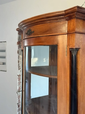 Biedermeier Vitrine Stilmöbel Massivholz Lieferung möglich Bild 4