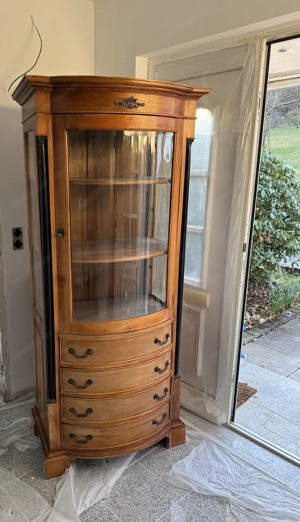 Biedermeier Vitrine Stilmöbel Massivholz Lieferung möglich Bild 9