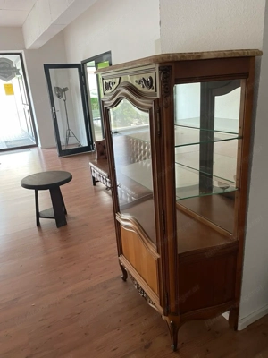 Vitrine Biedermeier Stil mit Marmorplatte Lieferung möglich Bild 4