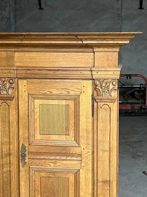 Barock Schrank Kleiderschrank Eiche Massiv Biedermeier Bauernschrank Landhaus Möbel Kasten Neupreis  Bild 4