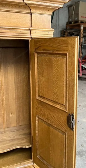 Barock Schrank Kleiderschrank Eiche Massiv Biedermeier Bauernschrank Landhaus Möbel Kasten Neupreis  Bild 7