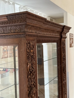 Antike Vitrine Schrank Bücherschrank O. Föhr Wien Bild 4