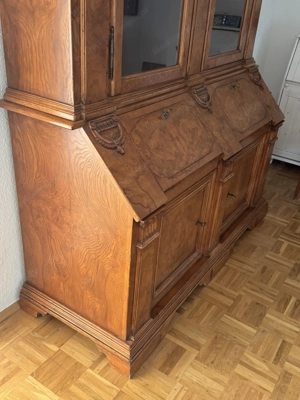 Sekretär Nussbaum Wohnzimmerschrank Barock Stilmöbel Bild 5