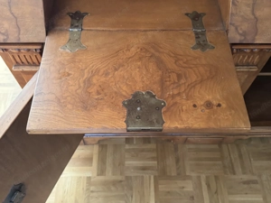 Sekretär Nussbaum Wohnzimmerschrank Barock Stilmöbel Bild 10