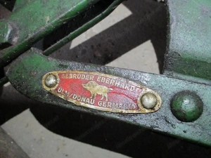 Historischer Pflug Gebr. EBERHARDT Ulm - um 1920 Bild 3