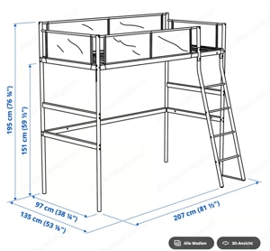 Ikea Vitval Kinder Hoch Bett Bild 2