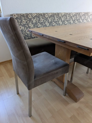 Esstisch mit Bank und 7 Stühlen Bild 3