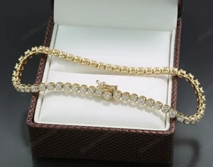 Brillantarmband Tennis Armband 2,00 carat 750er Gelbgold Wert Bild 2