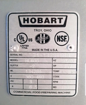 Hobart HL 600-1 Legazy Mixer Planetenrührmaschine Rührmaschine Bild 9