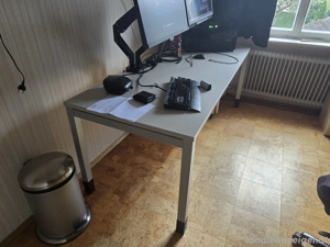 Schreibtisch   Bürotisch 200x80 Höhenverstellbar mit Kabelwanne& pc halterung