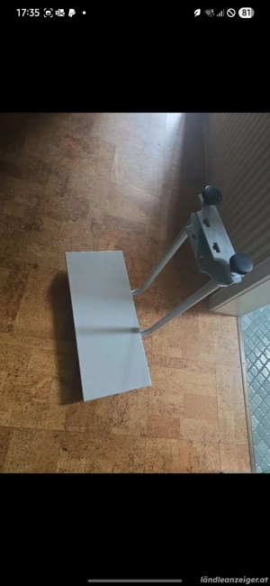 Schreibtisch   Bürotisch 200x80 Höhenverstellbar mit Kabelwanne& pc halterung Bild 3