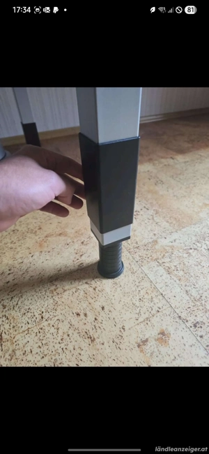 Schreibtisch   Bürotisch 200x80 Höhenverstellbar mit Kabelwanne& pc halterung Bild 5